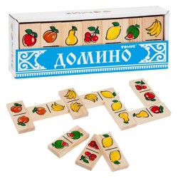 Домино Фрукты-Ягоды	деревянное, Томик						